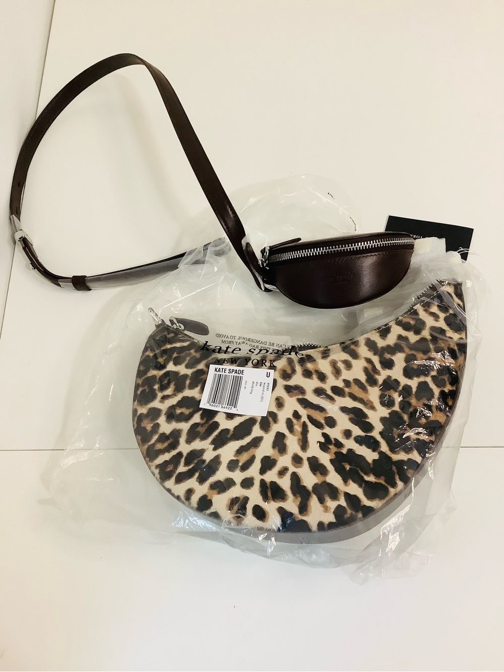 Kate Spade NY BESTSELLER Leopard Print Haircalf Multi-way Bag NEW w/ Dust Bag - Picture 4 of 16
